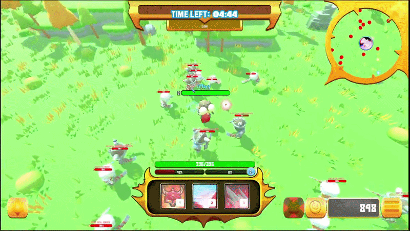 Quiz display during gameplay