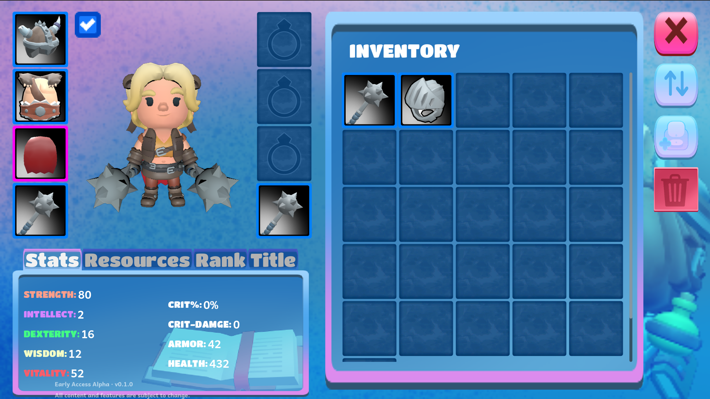 Character Sheet Rework